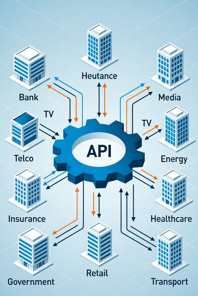 Illustration originale 1 — Les API, moteur du digital banking